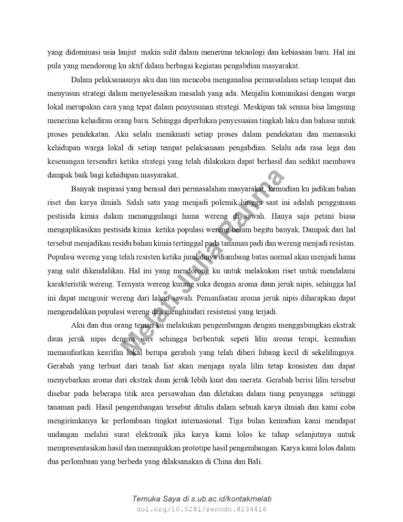 Contoh essay beasiswa unggulan | Research Gate Melati Julia Rahma