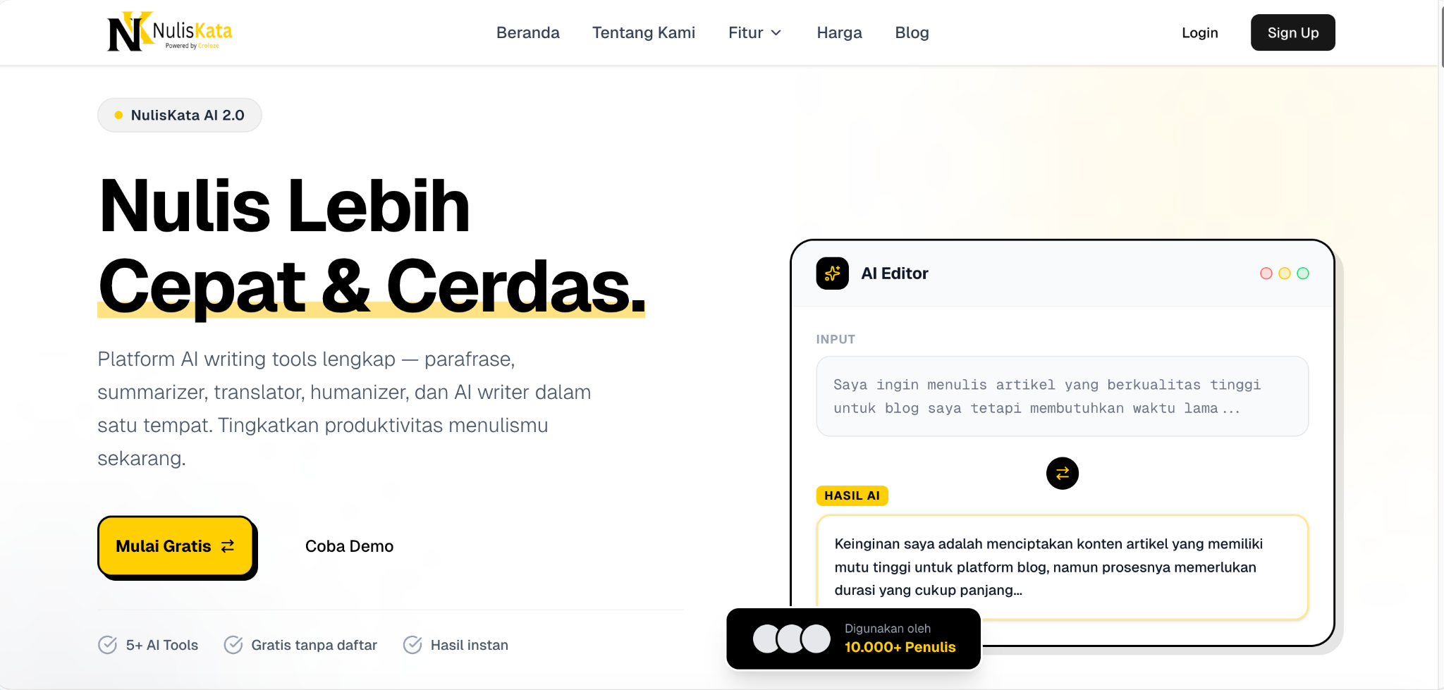 7 Platform AI Writing Tools Indonesia Terbaik!: Hemat & Fitur Terlengkap