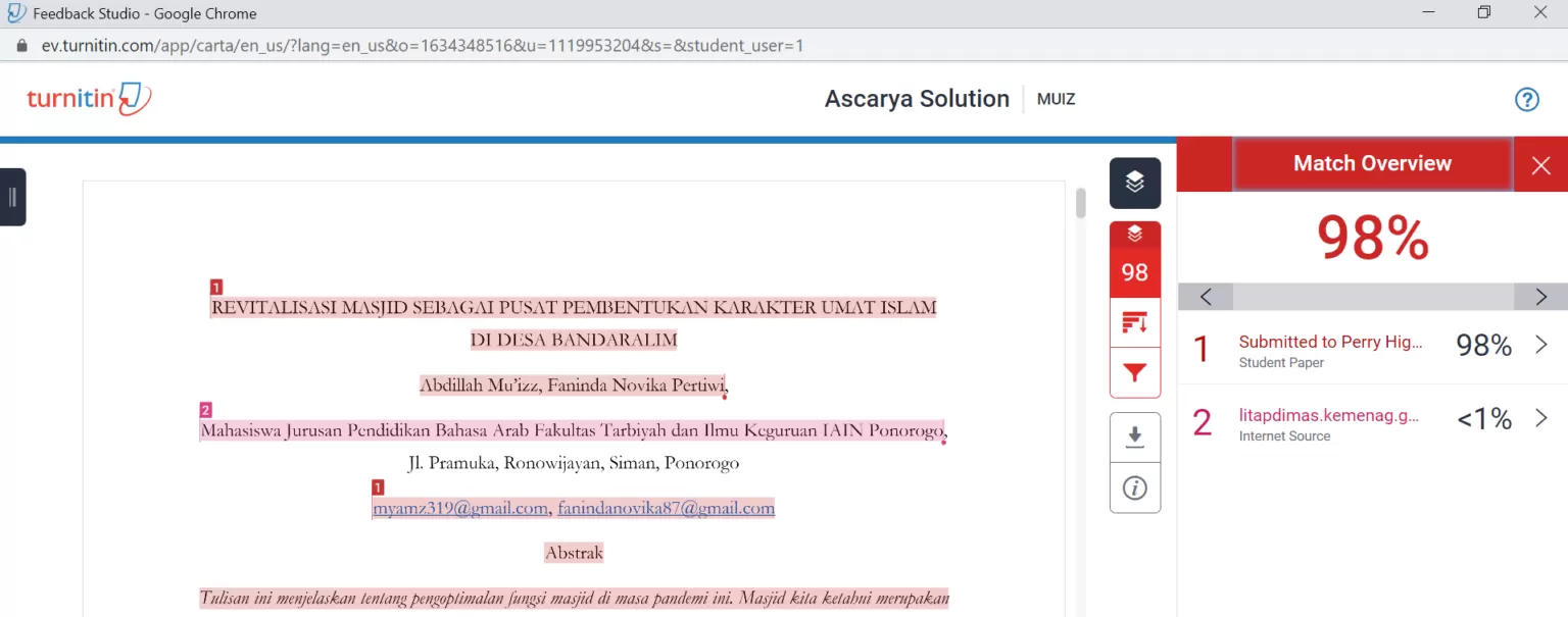 Cara Cek Turnitin Sendiri & Cara Baca Hasilnya