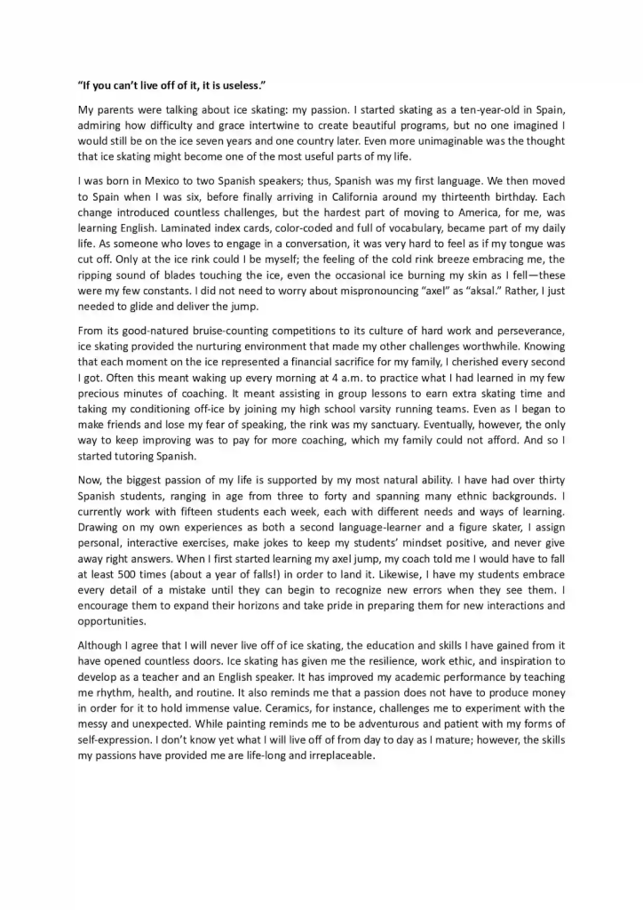 Contoh essay beasiswa | Sumber: College Essay Guy